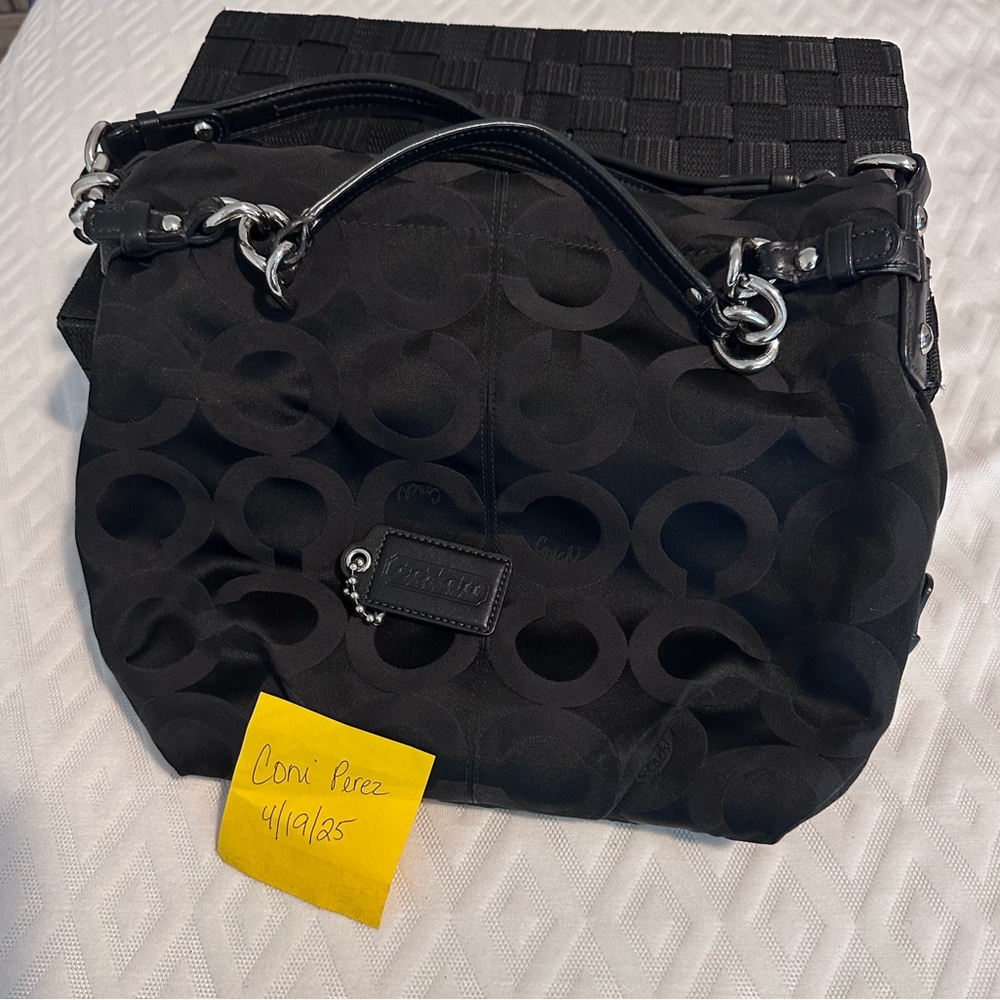 Coach Black Signature Tote Bag